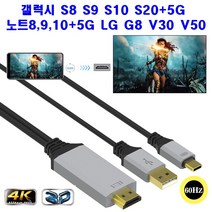 슈퍼그린 MHL 2M/3M 갤럭시S8 S9 S10 + 노트8 9 10 LG G8 G7+V30 V50 TV연결 덱스 미러링 HDMI 케이블 넷플릭스지원, 미러링 TV 케이블 C타입 블랙/그레이-2M