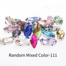 반짝이 잎 크리스탈 라인스톤 유리 스톤 장식 다이아몬드 비즈 드레스 DIY 공예 클로 드릴 액세서리 50 개, 01 mixed_05 9x18mm 30pcs