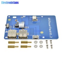 충전기 휴대폰 가전제품 라즈베리 파이 3 리튬 배터리 PowerPack 확장 보드 용 듀얼 USB 모바일 전원 공급, 한개옵션0