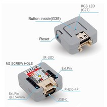 ESP32 아두이노 공식 M5Stack ATOM Lite ESP32 임베디드 스마트 하드웨어 발 보드 Wi-Fi 프로그래밍 가능, 한개옵션0