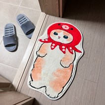 디베르소 고양이 캐릭터 노슬립 발매트 욕실.주방.현관.거실.침대앞 사용하기 좋은, 핑크팬티 냥이