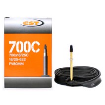 타보자고 자전거 튜브 700c 700x18c/700x23c/700x25c FV80 로드 픽시 하이브리드 자전거 튜브 (18/25-622), 1개