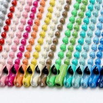 칼라 군번줄 12cm 체인 구슬줄 볼체인 15가지 컬러, 그레이, 1개