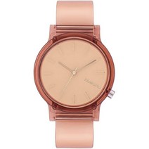 코모노 모노 클리어 아날로그 쿼츠 손목 시계 여성용 TPU 밴드