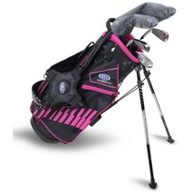 US 키즈 UL515 클럽 주니어 골프 세트 블랙 핑크 가방