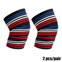 스포츠 무릎 패드 180CM * 8CM 피트니스 압축 스트랩 무게 리프팅 다리 훈련 탄성 붕대, 2Pcs Knee Pads