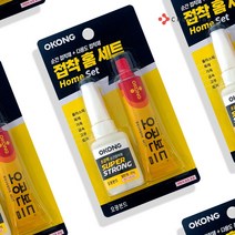 철공자닷컴 오공 세트 강력 순간 접착제 돌 목공 철 석고 석재 가죽 타일 금속 대리석 플라스틱 본드, 포장형 7EA + 캔디