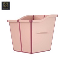 작은욕실 반신욕 접이식욕조 공간활용 나홀로사우나 물절약 간이욕조 홈, 업그레이드된 연핑크 5세 이내 권장