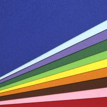 비접착 펠트지 A3 10색단색 만들기 부드러운 부직포, 주황