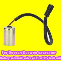 굴착기 포크레인 부품 두산 현대 굴삭기 부품 Doosan Daewoo DX55/DH60-5 60-7 로타리 솔레노이드 밸브 파, 04 large plug 24v