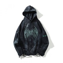 남자오버핏후드티 그레이 찢어진 후드 긴팔 티셔츠 물나염 워싱 힙합 스타일 M L XL 2XL 커플