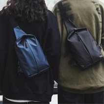 남자 중앙 지퍼 세련된 슬링백 어깨매는가방 캐주얼 메신저백 피크닉