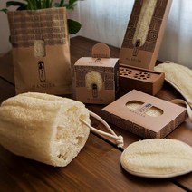 맨디사루파 스펀지 이집트 천연 샤워 타올 샤워볼 멘디사 친환경 제로웨이스트 거품 목욕 타월, 미니루파패드(4입)