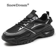 SnowDream 바닥이 두껍다 스니커즈 아버지 신발 남자 운동화 남자화
