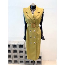 VIVA / 21SS 린넨 사각벨트 패드 롱베스트