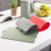 [진영쇼핑] 국산 실리콘 도마 중형 대형 세트, 그레이