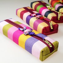 필통 천필통 초등 초등학생 파우치 지퍼 봉제 필통 문구용품 어린이 선물 학용품 한국선물 한국기념품 외국인선물, C3-동전지갑/칠색단 직사각형, 8.초록