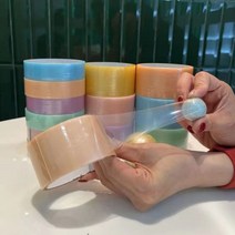 [5+1] 끈끈이 찐득볼 볼 테이프 공 만들기 48mm 10M 단색 펄 색상, (5+1)48mm펄색, 오렌지