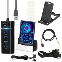 세로모니터 27 32 24 34 인치 240hz 커브드 모니터 화면 데이터 컴퓨터 디스플레이 하위 패널 미니 센서 케이스 온도 온도 회전 보조 학위, 보여진 바와 같이