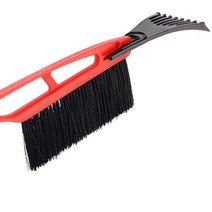 HY 차량용 성에 눈 제거 스크래퍼 겸용 빗자루 자동차성에제거 성에제거제, 빨강