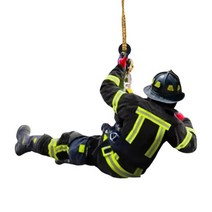 자동차 장식품 피규어 인형 소품 악세사리 실내 인테리어 백미러 펜던트 크리에이티브 크리스마스 소방관 헬멧 스타일 행잉 트리 장식 남아용 선물, [01] A