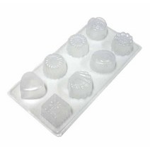 스윗앤스윗. 플라스틱 젤리양갱몰드 (장미하트 8구)