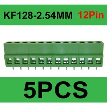 전기커넥터 DG/KF128 2.54mm PCB 나사 고정 터미널 블록 커넥터 2P 3P 4P 5P 6P 7P 8P 9P 10P 12P 150V 6A, KF128-2.54-12Pin