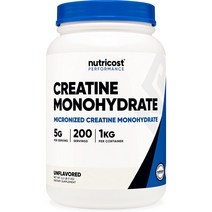 Nutricost Creatine Monohydrate 뉴트리코스트 모노크레아틴 파우더 1kg