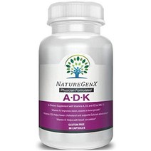 NatureGenx - Vitamin ADK - Dr Formulated Bioavailable - Vitamins A 5 000 iu D3 5 000 iu K2 (as MK-7) 500mcg - Support Bone Heart and Immune System Sup