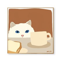 인테리어그림 CAT 마시다 밀크 의 고양이 디저트 가게 커피 관 아이방 무드 숏 레드 책 인싸템 추우천 4433245874, 경사금 위지위그. 아트 방긋방긋