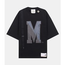 MIHARA YASUHIRO 미하라야스히로 A08TS681-BLACK 로고 프린트 티셔츠