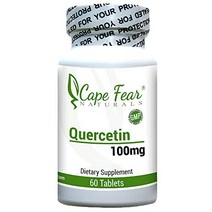 Cape Fear Naturals 케르세틴 건강 보조 식품각 100mg 병당 60개 - 강력한 항산화제 amp 항염증제 - 면역 심혈관 앰프 폐 지원