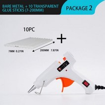 7mm 글루 스틱 용 스위치가 있는 40W 핫멜트 글루 건 미니 산업용 접착제 핫 건 전기 열 온도 건 수리 도구, W with 10Pcs Sticks, W with 10Pcs Sticks