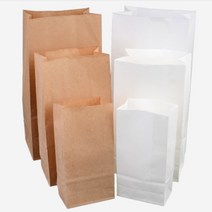 각진 종이 무지 봉투 붕어빵 분식 길거리 음식 포장