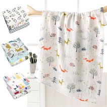 원마켓주샵_거즈면 다용도 블랭킷 속싸개 2종1세트 204026 순면 머슬린스와들 유아싸게 아기 목욕타올 면 들