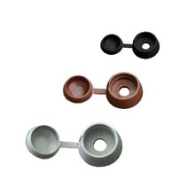 PVC 볼트캡 목조주택부속 가구 철물용품 철 너트 연결 공구 나사, 5.볼트캡/10X37/회색/MG