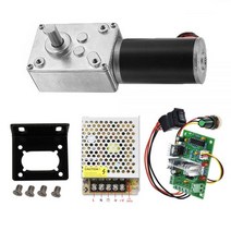 감속기 유압 속도 조절 31ZY 감속 모터 DC 12V/24V 70kg.cm 대형 토크 고출력 웜기어 회전 테이블 도어 자동 잠금 7rpm-470rpm, 12V 260rpm, Package E