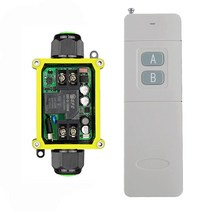 산업용 AC 110V 220V 방수 무선 리모컨 스위치 시스템 송신기 원격 릴레이 수신기 30암페어 포함 야외 전기 박스 모터 워터 펌프 빌보드 그린 하우스에 적합