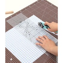 해피룰러 소잉컷팅자_15 60cm/15 30cm/3mm두께의 재단전용자/원단이 밀리지 않고 안전하게 컷팅/다양한눈금, 30cm