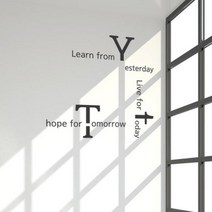 아트박스/꾸밈 pm106-내일을꿈꾸어라_그래픽스티커, 코코아브라운