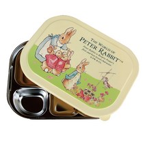 HACHO_ 식판 여행용식기 우드트레이 우드식기 티크쟁반 캐릭터식판 빵쟁반, 선택★ 피터래빗 식판 도시락 3985 뚜껑있는식판, 이상품선택함