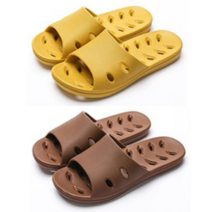 바른하나 에이스 EVA 미끄럼방지 욕실화 2개, YELLOW+BROWN