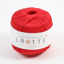 [앵콜스] (10+1) 라떼 LATTE 여름 코바늘 모자 가방 뜨개실, 03 레드(낱개)