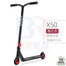 선수용 킥보드 익스트림 스턴트 경량 연습 예쁜디자인 묘기 스쿠터 두발 회전 성인, 레드