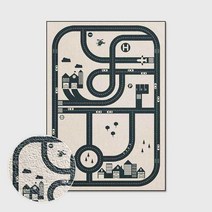 리빙쉘텐트 초대형 거실형 돔 쉘터 어린이 방 매트 카펫 러그 만화 숲 도로 인쇄 놀이 텐트 침실 침대 옆 거실 소파 미끄럼 방지 바닥, [08] 80x200cm, [01] Carpet 1