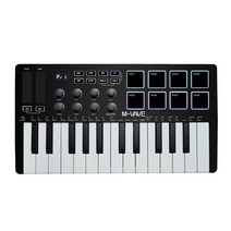 미디컨트롤러 휴대용 마스터키보드 M-VAVE 25 키 USB MIDI 컨트롤러 8 RGB 드럼 패드 블루투스 백라이트 트, 03 Black