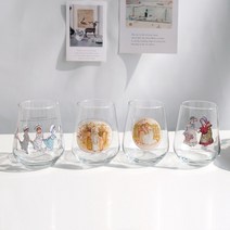 아이마이홈 모애 레트로감성 홈카페 디자인 유리컵 프렌치무드 425ml, 프렌치무드D