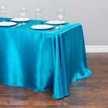 식탁보 롤 원목식탁 책상보 테이블보 책상깔개 협탁보 새틴 식탁보 모던 스타일 골드 화이트 테이블 천으로, 05 145x220CM-57x87inch, 20 turquoise