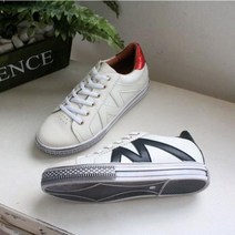 acontizo 여성운동화 천연가죽 스니커즈, 레드+235