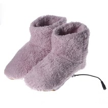 Heated Feet Warmer USB Plug-in Cushion Plush Foot Heater Electric Heating Pad, 분홍색